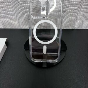 Gray and White MagSafe Compatible Phone Case